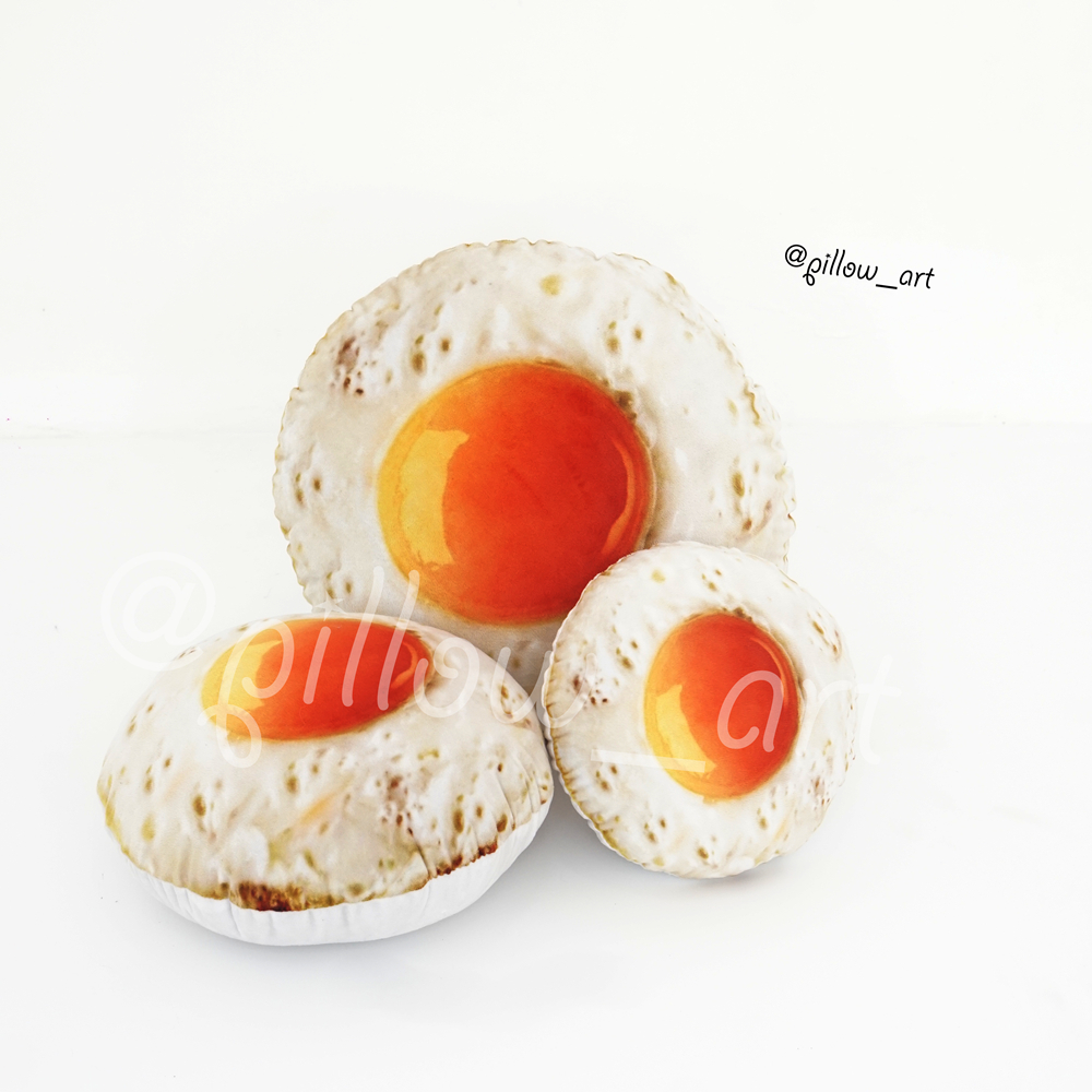 Pillowart - Bantal Telur Ceplok Mata Sapi Size S - ART106