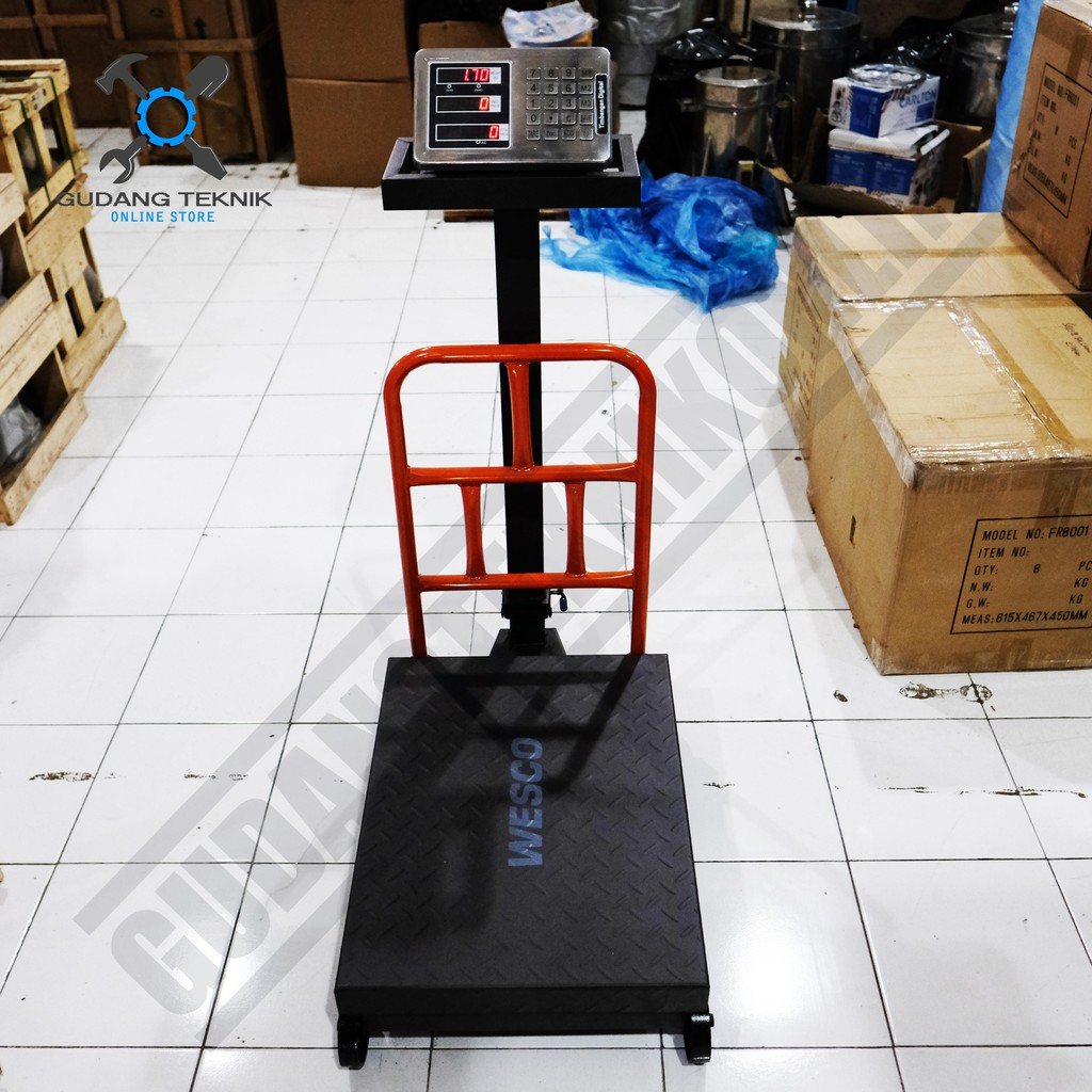 Timbangan Duduk Digital 300 Kg TD300 WESCO / Digital Scale Double Display Timbangan Charger BATERAI 300Kg TD 300 WESCO