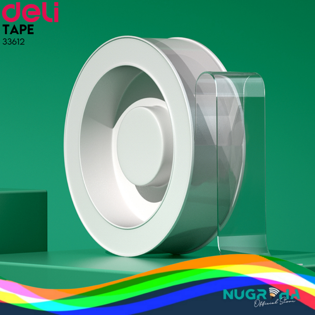 

SOLASI DOUBLE SIDE CLEAR TAPE BENING TRANSPARAN 3CM X 5 M DELI 33612