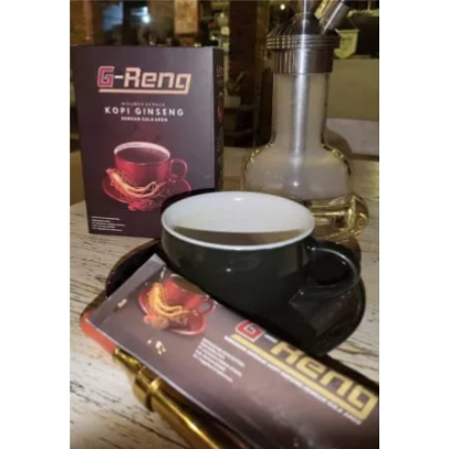 

KOPI G-RENG PREMIUM/KOPI GINSENG UNTUK STAMINA DAN KESEHATAN HARGA 1 BOX ISI 10 SACHET 300 GRAM