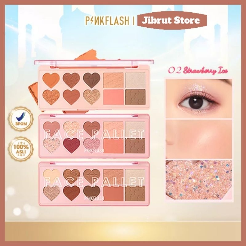 PINKFLASH MULTI FACE PALETTE EYESHADOW BLUSH HIGHLIGHTER CONTOUR