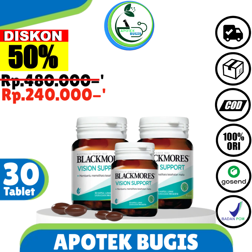 Blackmores VISION SUPPORT 30 tablet - Pengganti blackmores lutrin vision