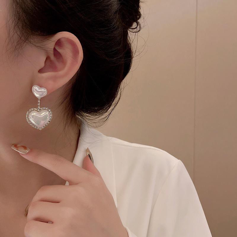 Anting Wanita Love Opal Korea Elegan Vintage Fashion Style Premium