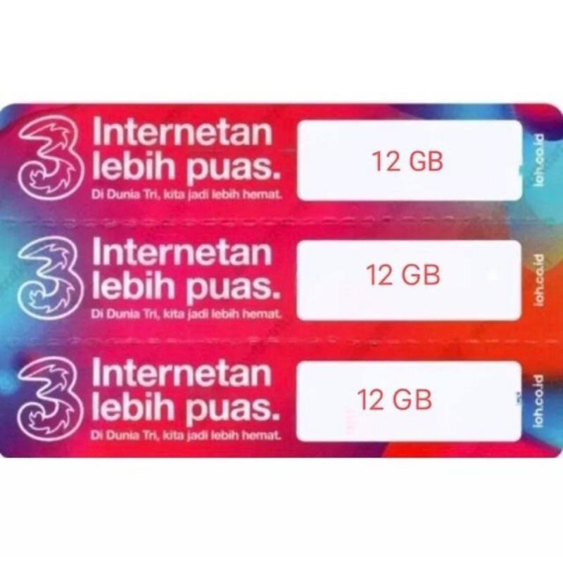 Voucher Data Tri AON 12 GB