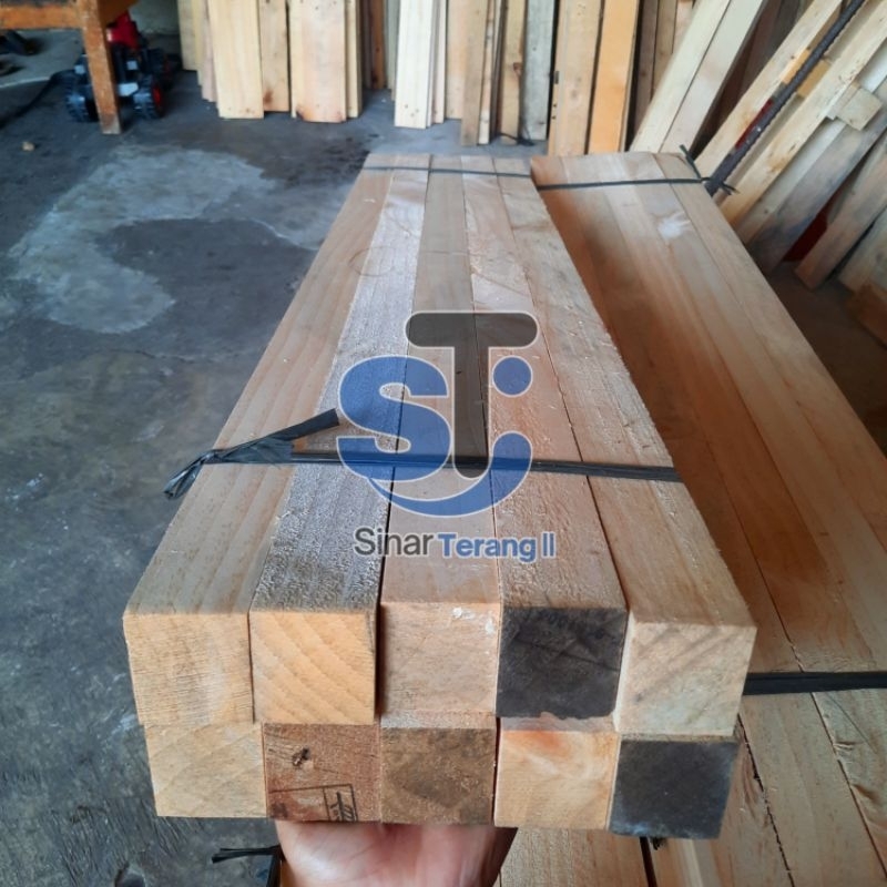 Kaso Jati Belanda 100 cm - 4 x 5 | Kayu Kaso Jati Belanda Serut | Reng Jati Belanda 100 cm | Kayu Ba