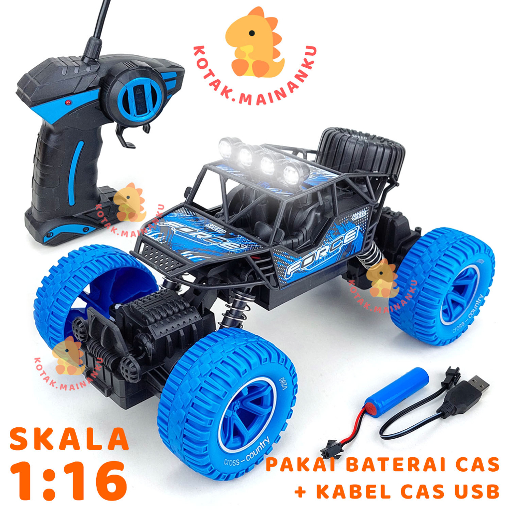 Skala 1:16 RC Nyala Lampu LED Remote Control Mobil Remot Rock Crawler Offroad