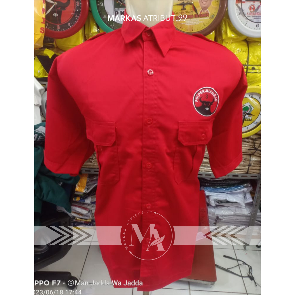 KEMEJA PARTAI PDIP / ATRIBUT PDIP / BAJU PDIP TERBARU