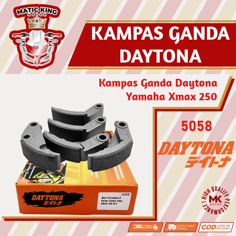 DAYTONA Kampas ganda Yamaha XMAX 250 B74 5058 New Karbon Kevlar