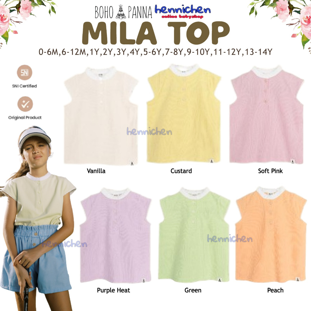 BOHOPANNA MILA TOP BAJU ATASAN ANAK PEREMPUAN BAJU ANAK PEREMPUAN LUCU 0-14 TAHUN PART 1