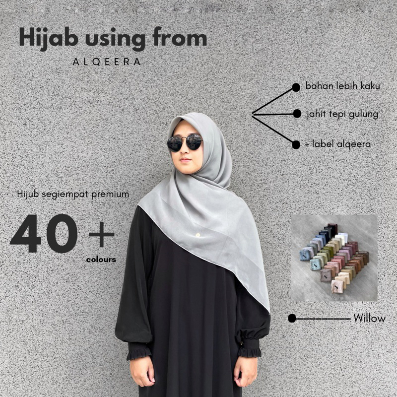 Basic Scarf | Hijab Bella Square Premium | Alqeera