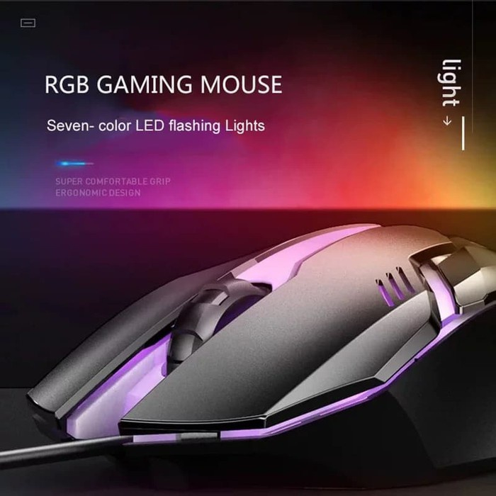 Mouse gaming murah pc usb RGB kabel Wired 3D optical-DPI1000