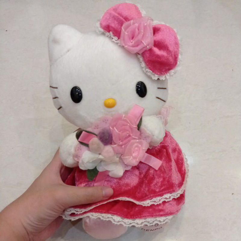 Boneka Hello Kitty Pink Bouquet Brand NTT Sanrio HelloKitty 20cm 20 cm