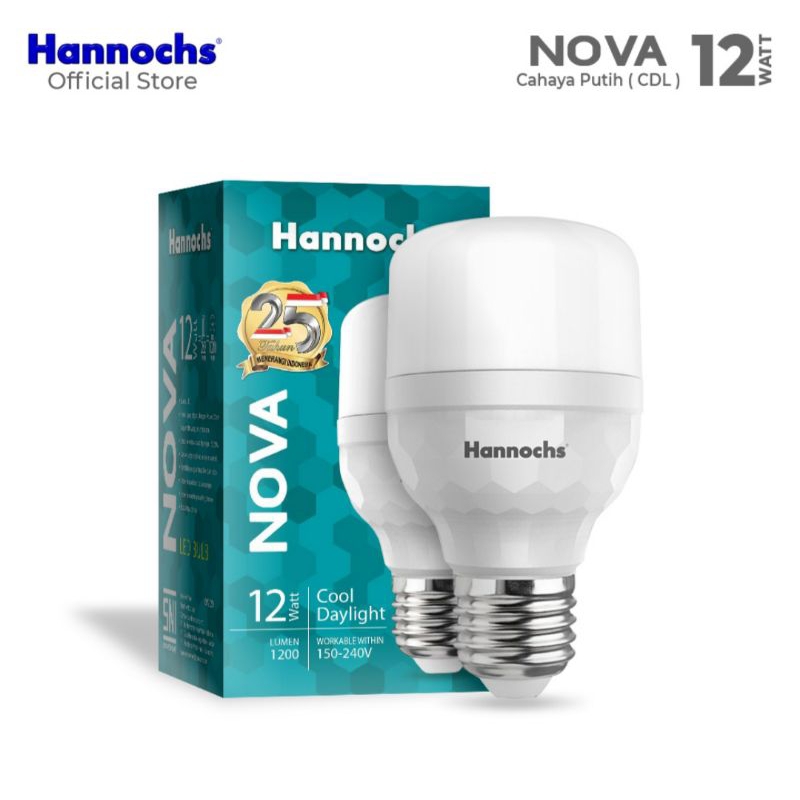 Lampu Led Hannochs Nova 12 W Cahaya Putih Terang