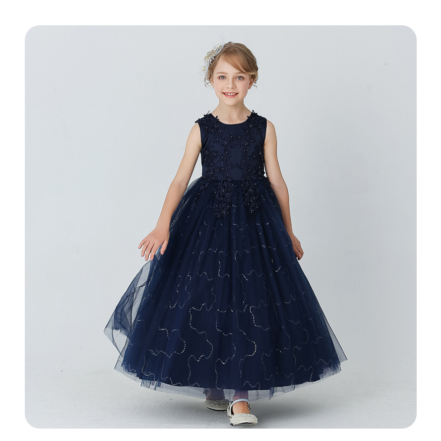 Dress Pesta Anak Perempuan 4 - 15 Tahun Princess Long Dress Tutu Import Korea Premium Gaun Ulang Tahun Anak Tanggung