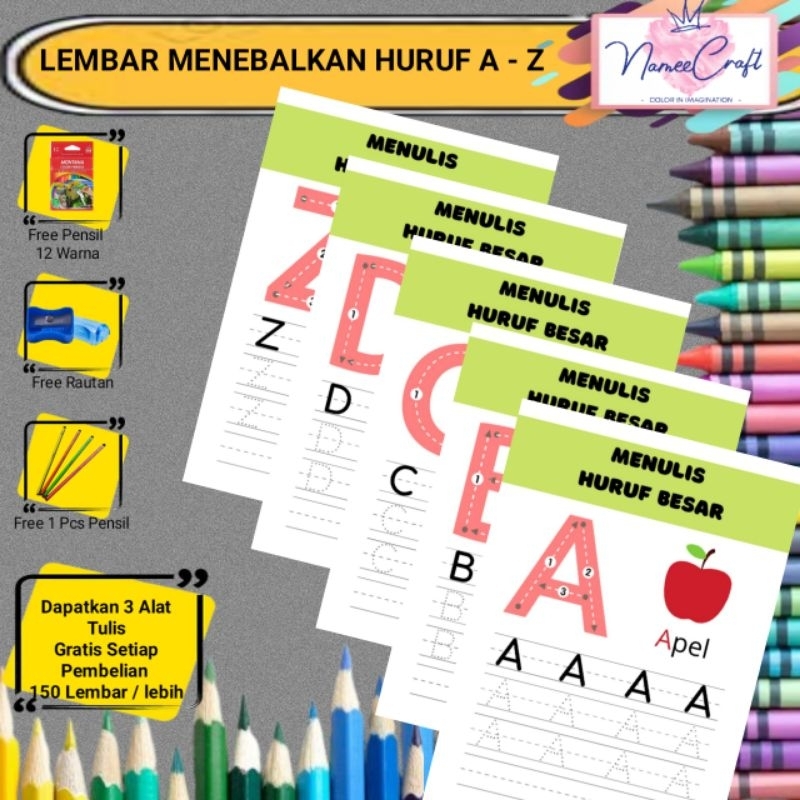 

[LMH1] Lembar Edukasi Belajar Menulis Huruf, Mengenal A B C dan Menulis || SERIES A - Z