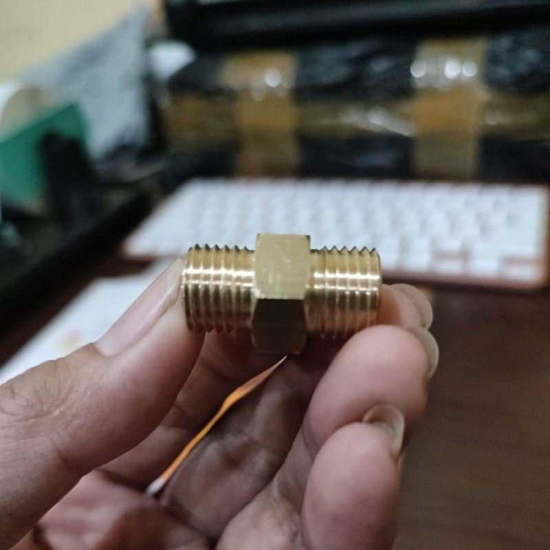 dobel drat kran 1/4 inchi ke selang jet cleaner drat 5/16 diameter 13mm ke 14mm