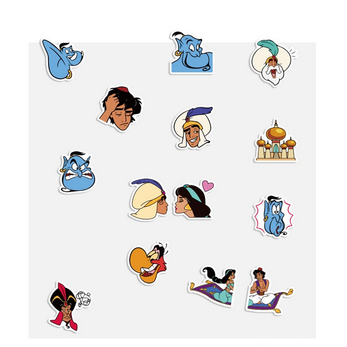 A33 STICKER 10PCS (ALADDIN JASMINE) anti air notebook scrapbook label tempel motif kartun superhero super hero unik lucu atk alat tulis kantor murah viral termurah kartun komputer leptop handphone hp smartphone koper laptop tembok kulkas disney anime