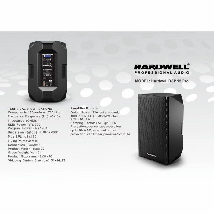 Speaker Aktif HARDWELL DSP 15 PRO 15 INCH ORIGINAL PRODUCT