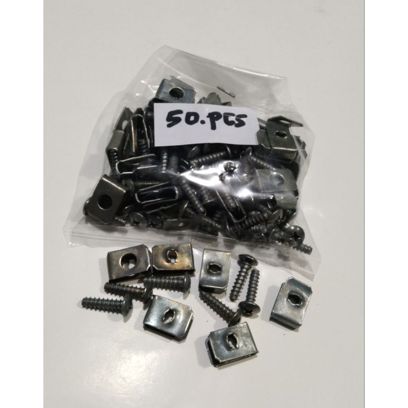 50 pcs Baut + klip body Honda beat / Vario DRAT kasar 4 x 16