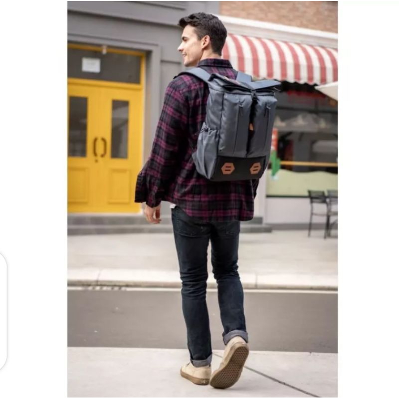 TAS RANSEL PRIA/TAS RANSEL FASHION PRIA ROLL TOP