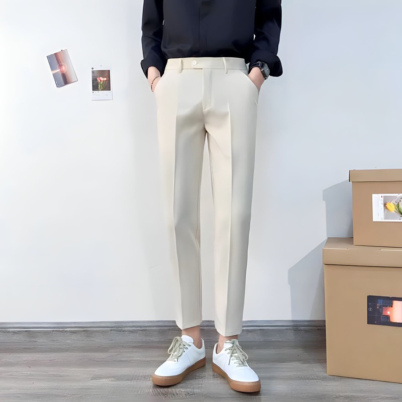 Ankle Pants Pria Bahan Formal - Celana Formal Panjang Slimfit