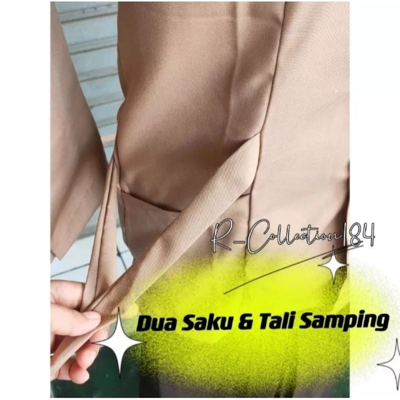 Twist- Baju Pramuka Panjang Putri Tali Samping Kantong Bawah Free Ring Gesper Tali Baju