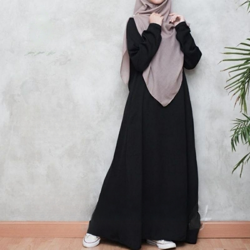 Baju Gamis Wanita Terbaru Jasmine Dress Gamis Remaja Abaya Polos Elegan Simple