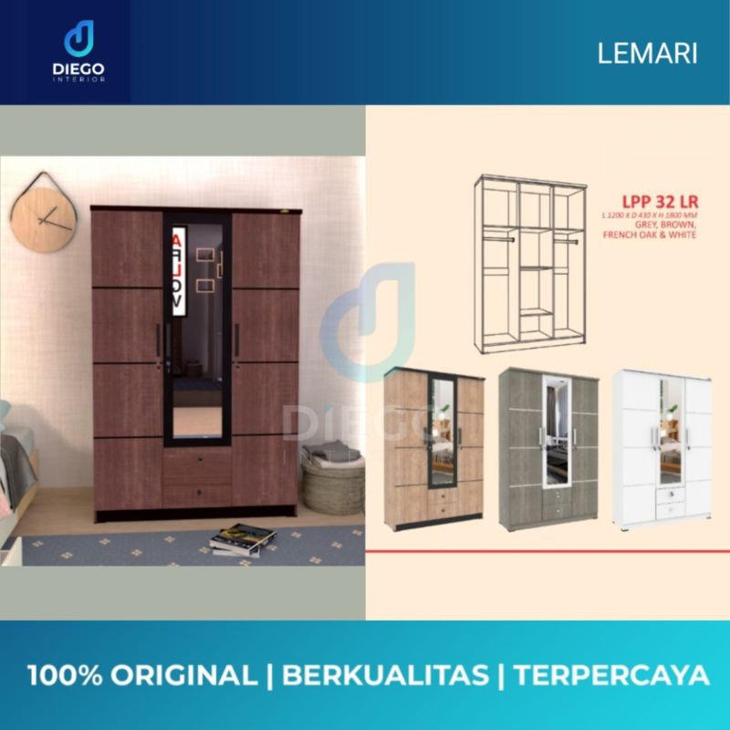 Lemari Pakaian Lemari Serbaguna LPP 32 LR