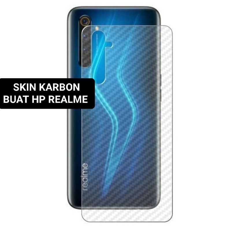 Skin karbon buat Type HP REALME 5/5i REALME 5pro