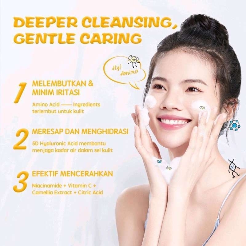 You Hy! Amino Brightening Facial Wash You Sabun Cuci Muka You Whitening Glowing