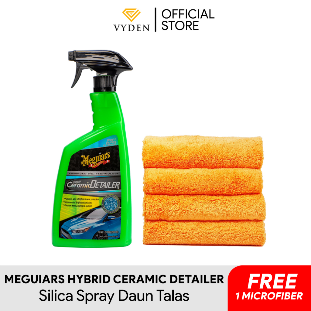 MEGUIARS Hybrid Ceramic Detailer SiO2 Silica Spray Semi Coating Daun Talas Hydrophobic MURAH