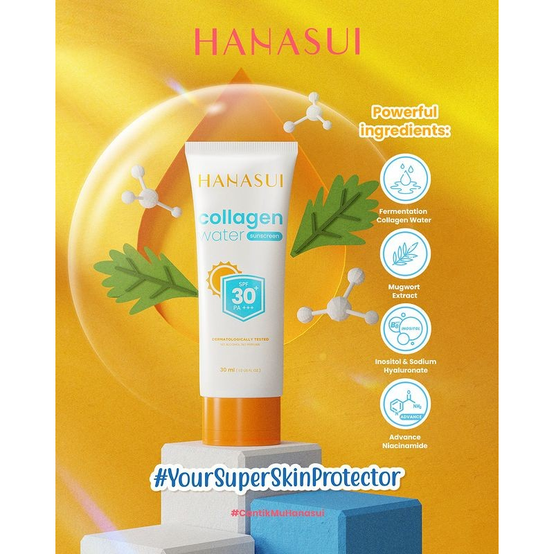 ✿ MADAME ✿ HANASUI COLLAGEN WATER SUNSCREEN SUNBLOCK TABIR SURYA SPF 50PA+++