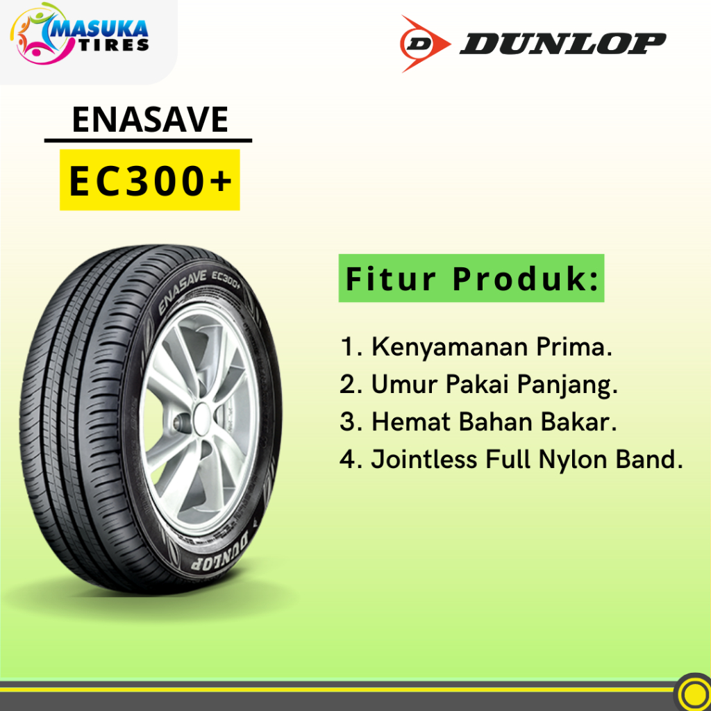 185/70 R14 88S ENASAVE EC300+ Dunlop Ban Mobil 185/70 R 14(HANYA BAN - KIRIM KE ALAMAT)