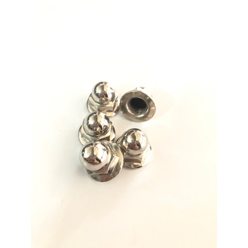 Mur topi 14 M10/mur topi m10 kunci 14 pendek Mur Flange Nut Topi Crom M10-M 10 Kunci 14 mm
