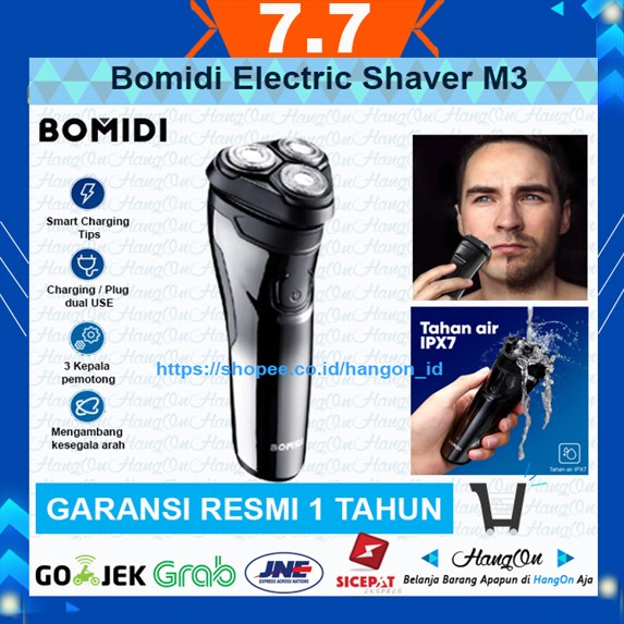 Bomidi M3 Electric Shaver Alat Cukur Cukuran Kumis Jenggot Waterproof 3D Pencukuran Memangkas Panjang &amp; Pendek Cordles Shaving &amp; Grooming
