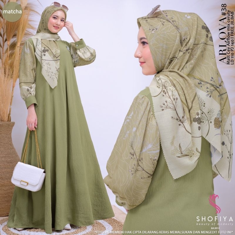 [BARU] ARLOVA BY SHOFIYA DRESS GAMIS PLUS JILBAB