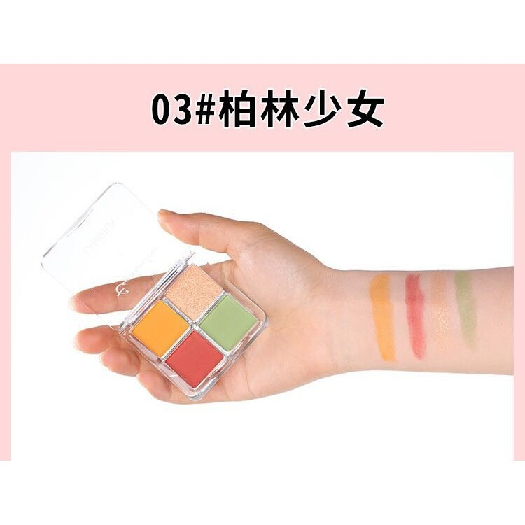 BISA COD - Lameila Eyeshadow 4 Warna (New) Kombinasi Glitter Tahan Lama 5086-03 BERLIN