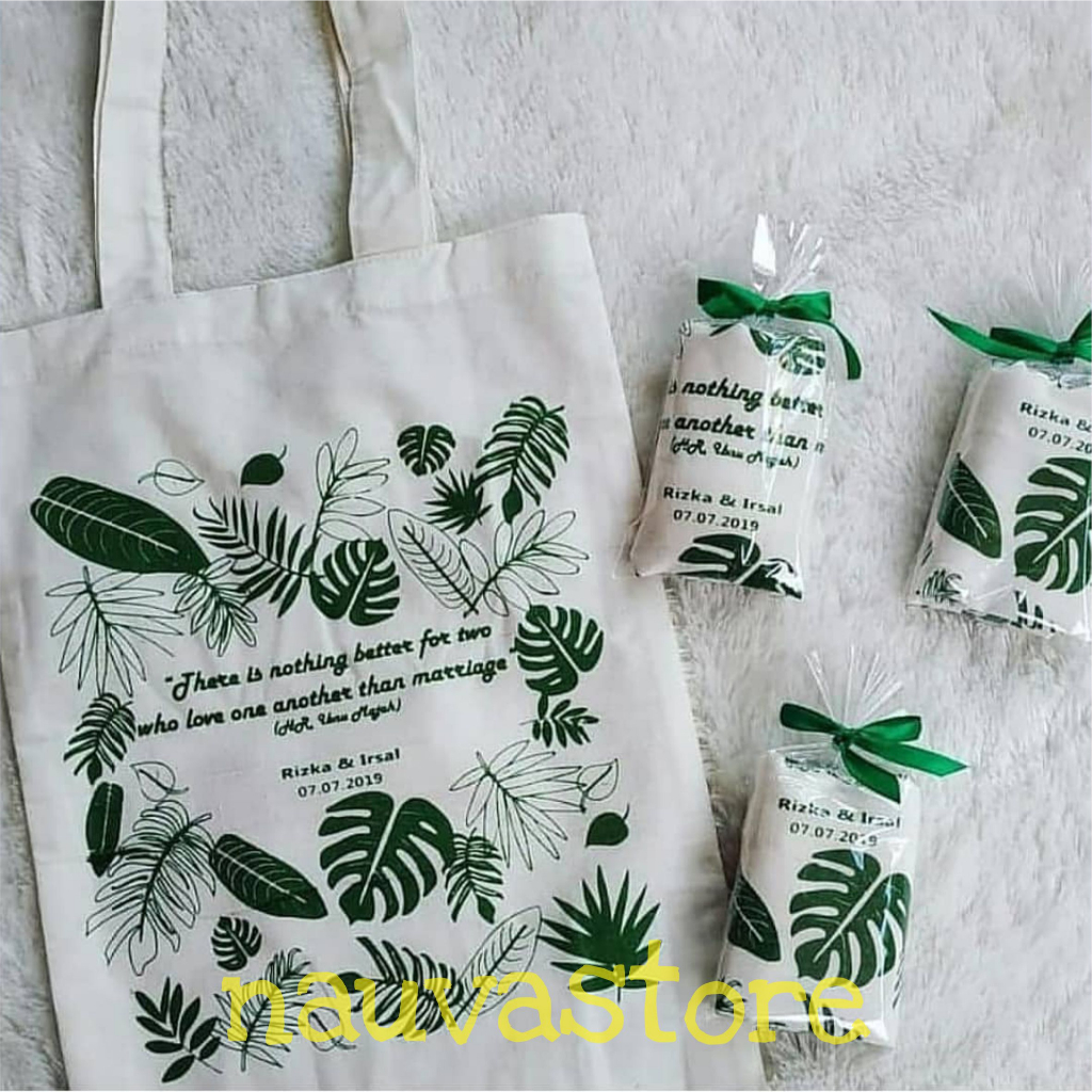 Totebag Tas Blacu Souvenir Pernikahan Custom
