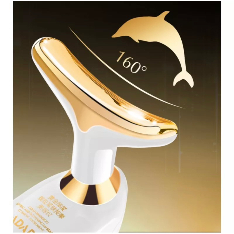 JE.ID Alat Pijat Pengencang Kulit Wajah dan Leher dan Mata Alat Setrika Wajah Black Gold Setrika Wajah Alat Perawatan Wajah Alat Pemijat Wajah Menghilangkan Kerutan Pemijat Perawatan Kulit Anti Anging Facial Massage