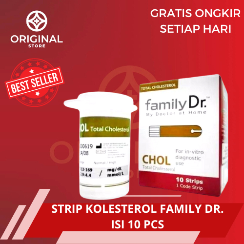 STRIP ISI ULANG TEST CHOLESTEROL STIK KOLESTEROL - FAMILY DR.