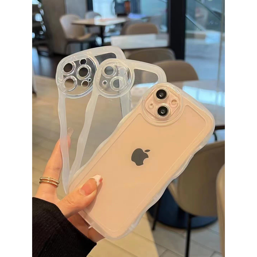 Realme Narzo 50i Prime/Realme Narzo 50A Prime Case gelombang CLEAR 3D