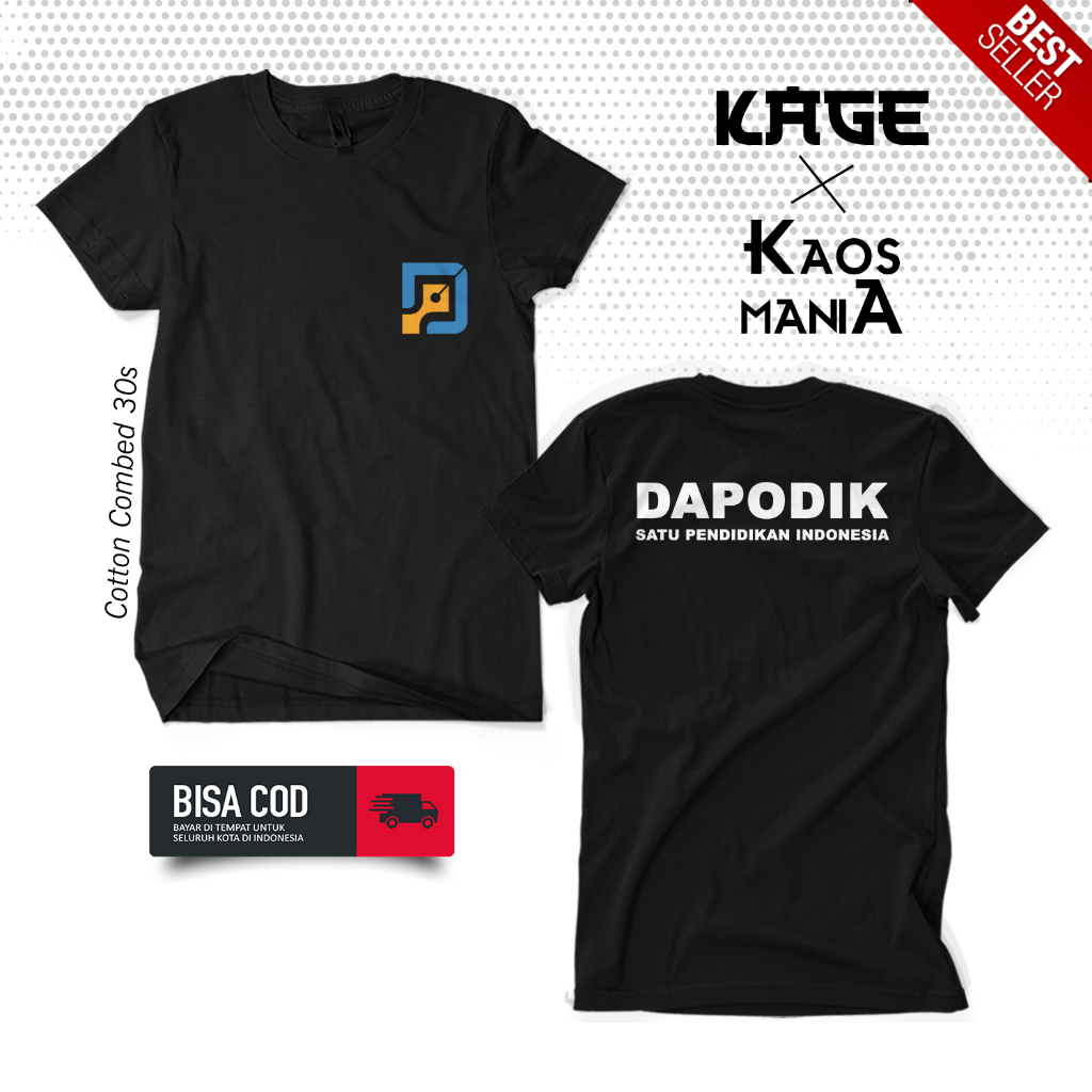 Baju Kaos Pria Operator DAPODIK Sekolah KAOS KAGE