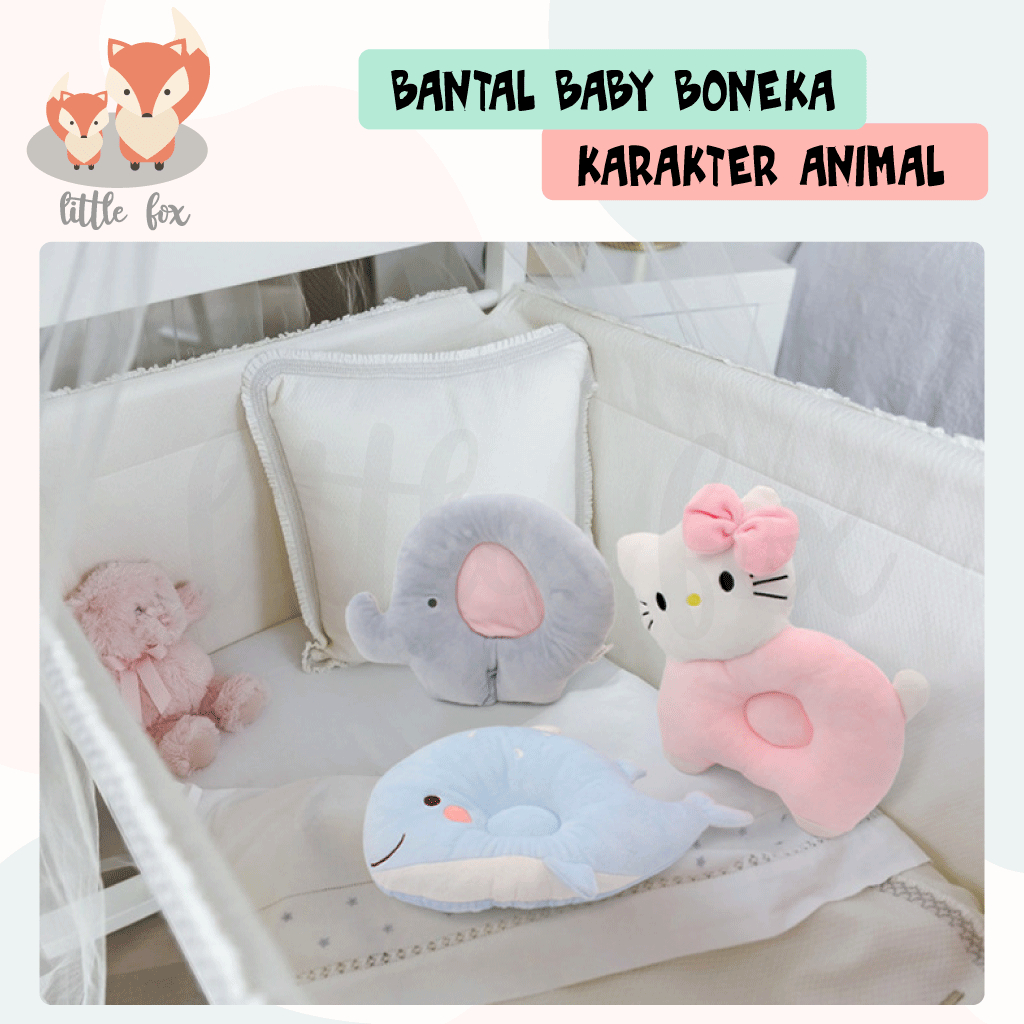 [ IMPORT ] BANTAL BAYI / BABY PILLOW BONEKA KARAKTER LUCU NEWBORN