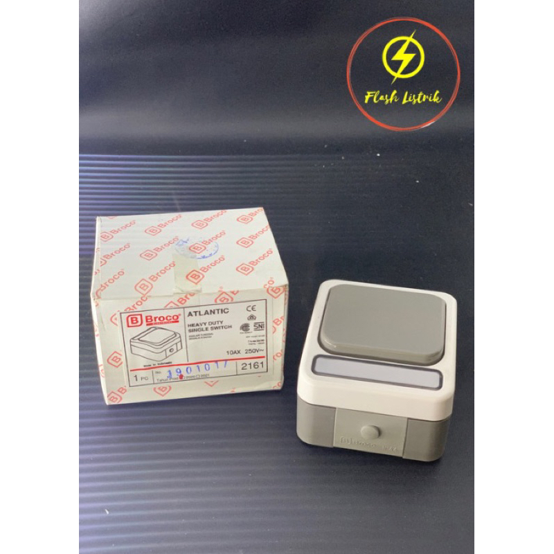 [Broco] Saklar Engkel Atlantic Broco 2161 Single Socket Atlantic