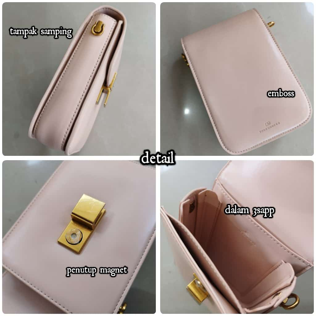 (PINK_IMP) New Import Tas fashion Wanita. 2 Tali . Tali Kulit &amp; Tali Rantai . Bisa Sling / Shoulder . Premium