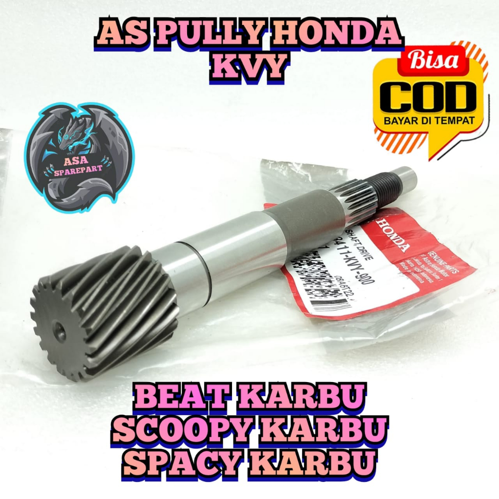 As Pully Belakang KVY Motor Honda Beat Karbu , Scoopy Carbu , Spacy Karburator Ass Pulley Puly Puli 