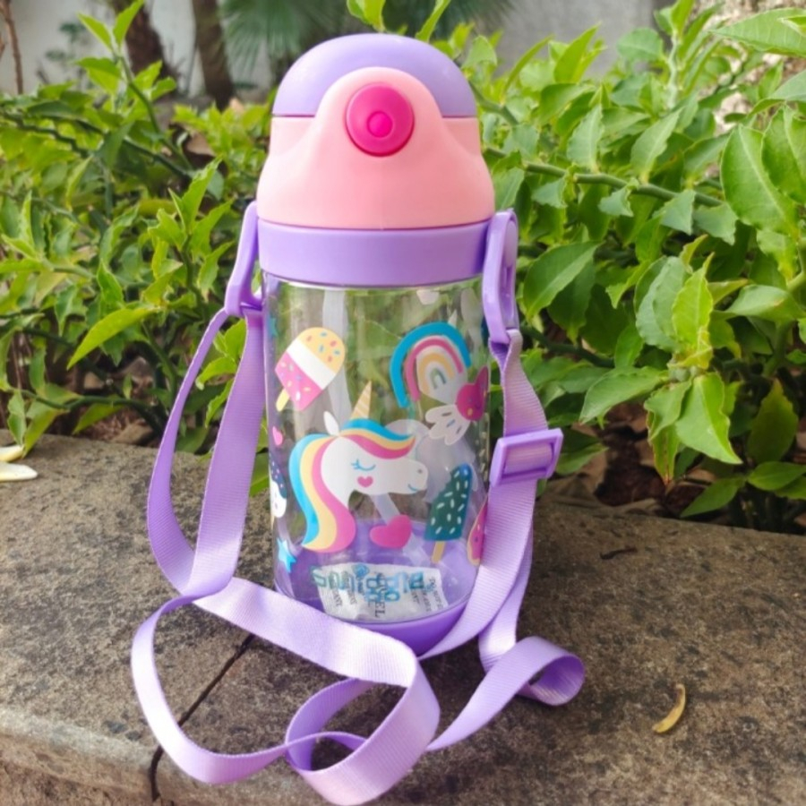 SMIGGLE BOTOL MINUM SEDOTAN ANAK ANIMAL/ WATER BOTTLE 500ml BPA FREE 4019