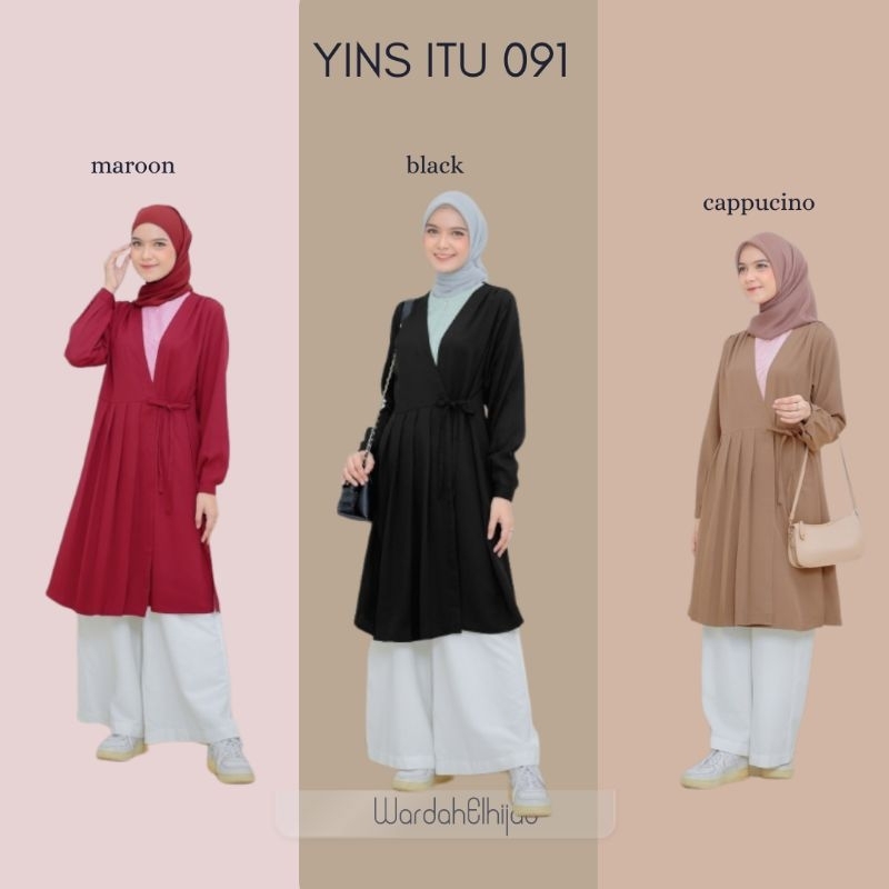 TUNIK INSPIRE ITU 091 CAPPUCINO|| BLACK|| MAROON