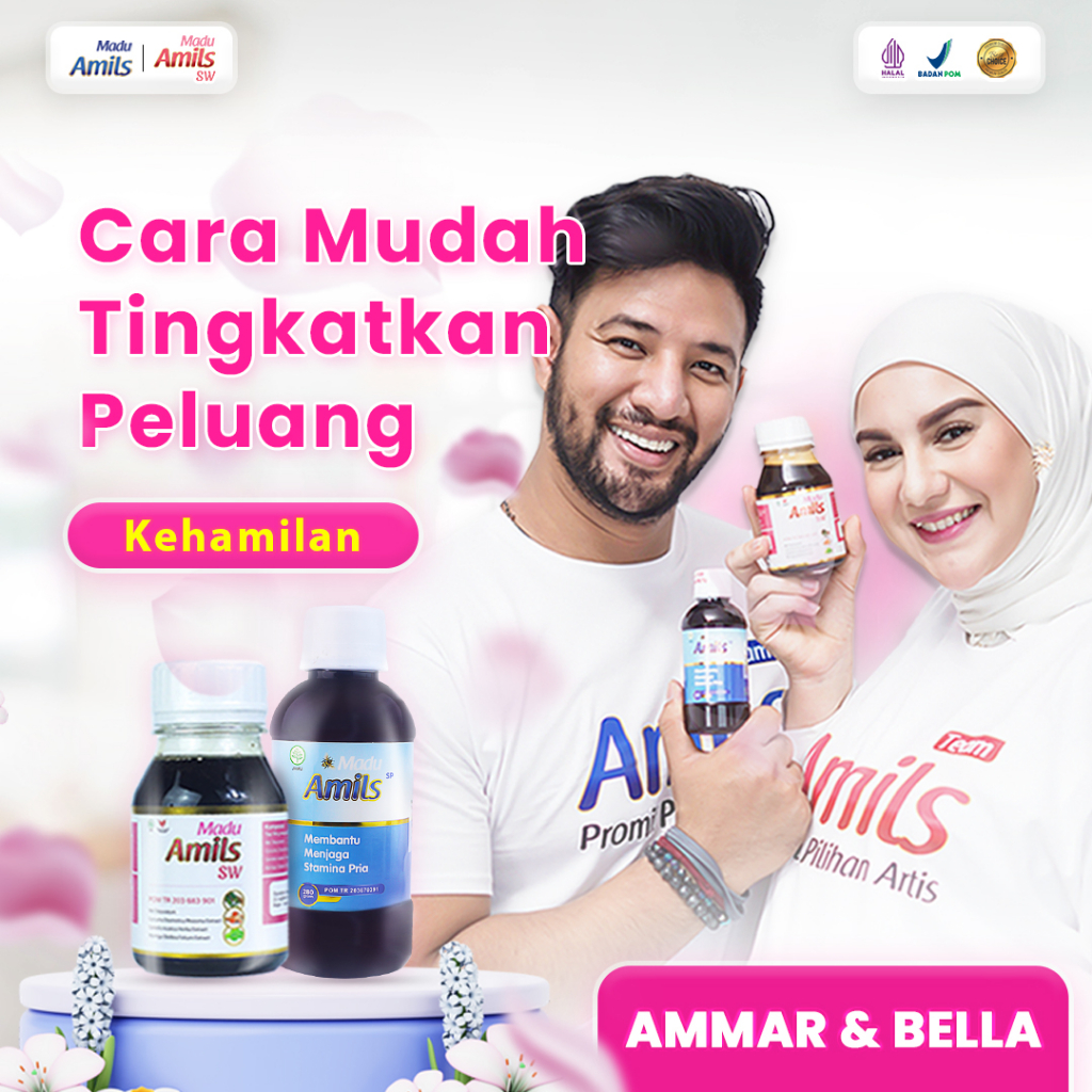 Madu Amils Wanita 1 Botol Menyuburkan Kandungan Promil Menyembuhkan Penyakit Melancarkan Haid Promil