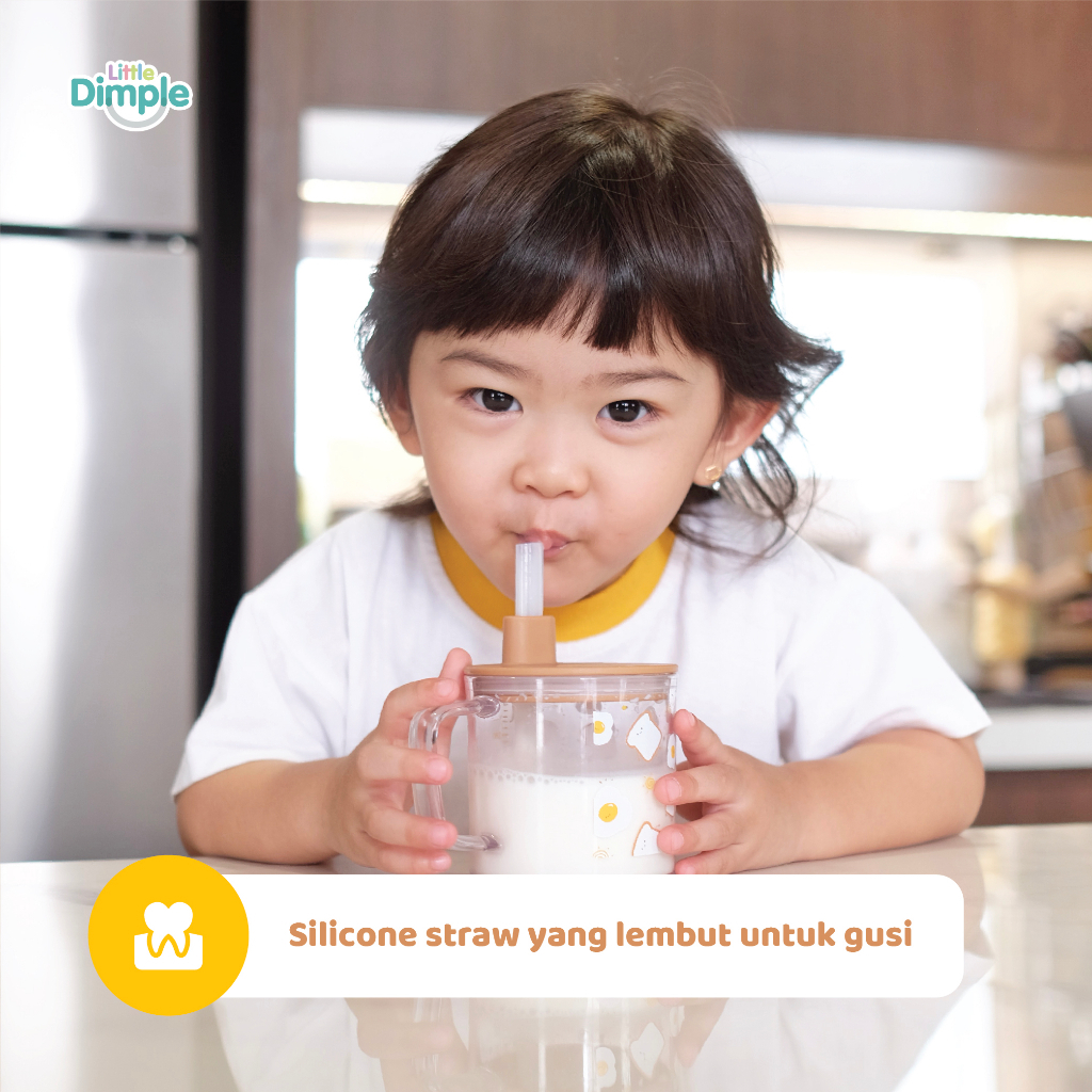 Little Dimple 3in1 Toddler Trainer Cup - Multipurpose Milk Cup Training Cup Gelas Anak